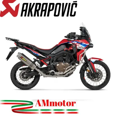 Akrapovic Honda Africa Twin 1100 Adv Sports 20 - 2025Scarico Completo Moto Racing Line Titanio