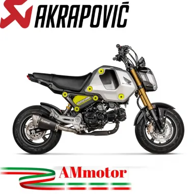Akrapovic Honda Msx 125 / Grom 21 - 2024 Terminale Di Scarico Moto Slip-On Line Titanio