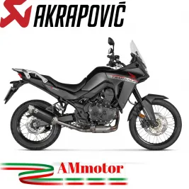 Akrapovic Honda Transalp 750 XL Terminale Di Scarico Moto Slip-On Line Titanio Nero Omologato