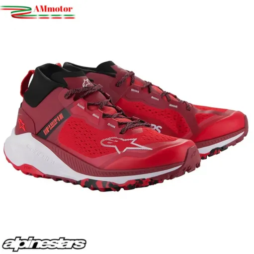 Scarpe Meta XR V2 Alpinestars Bright Red Dark Red White Sportive Uomo Trakking
