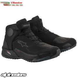 Scarpe Da Moto Alpinestars CR-X Drystar Riding Black Waterproof Uomo