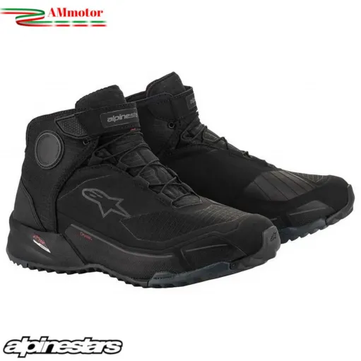 Scarpe Da Moto Alpinestars CR-X Drystar Riding Black Waterproof Uomo