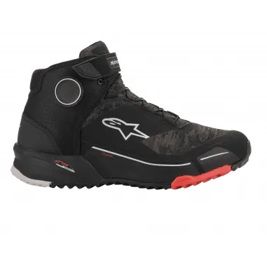 Scarpe Da Moto Alpinestars CR-X Drystar Riding Black Camo Red Waterproof Uomo