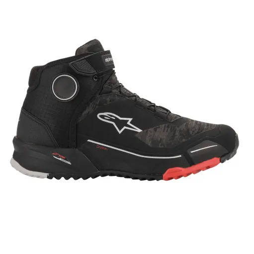 Scarpe Da Moto Alpinestars CR-X Drystar Riding Black Camo Red Waterproof Uomo