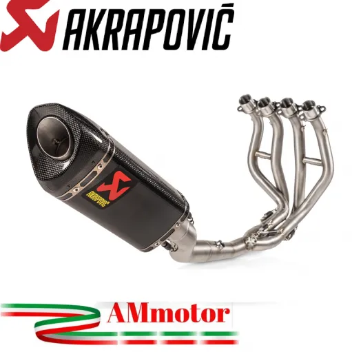 Akrapovic Kawasaki Ninja ZX 25R 23 - 2024 Scarico Completo Racing Line Terminale Carbonio Moto