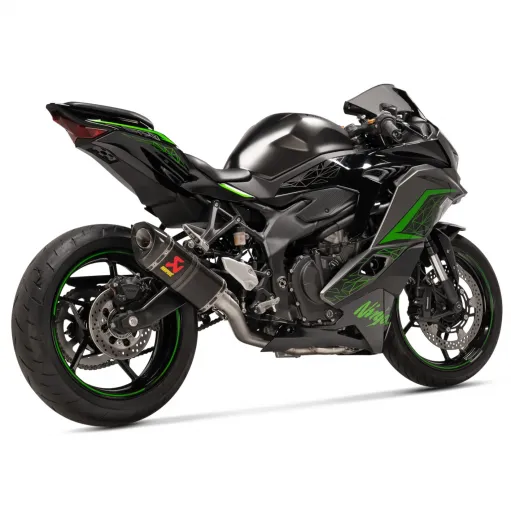 Akrapovic Kawasaki Ninja ZX 25R 23 - 2024 Scarico Completo Racing Line Terminale Carbonio Moto