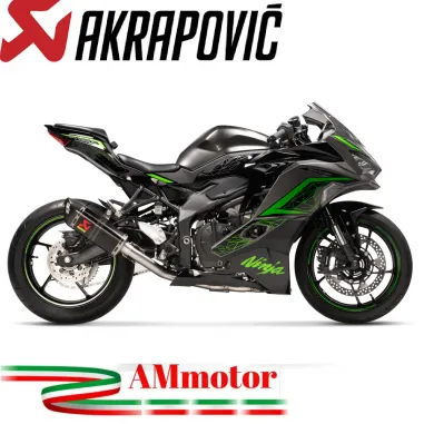 Akrapovic Kawasaki Ninja ZX 25R 23 - 2024 Scarico Completo Racing Line Terminale Carbonio Moto