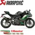 Akrapovic Kawasaki Ninja ZX 25R 23 - 2024 Terminale Di Scarico Moto Slip-On Line Carbonio