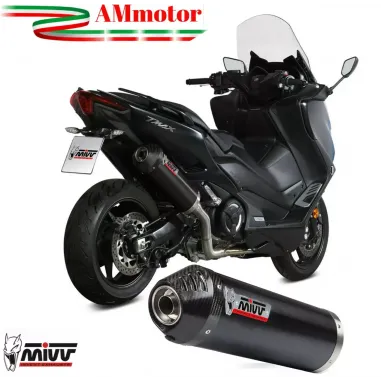 Scarico Completo Yamaha T-Max 560 Terminale Oval Black Coppa Carbonio Moto Scooter