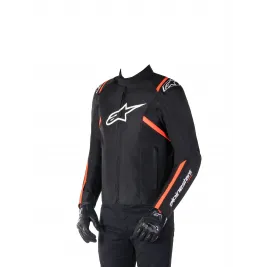 Giacca Da Moto Alpinestars T-SPS V2 Whaterproof Protezioni Cordura Black White ReD Fluo 2