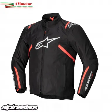 Giacca Da Moto Alpinestars T-SPS V2 Whaterproof Protezioni Cordura Black White ReD Fluo