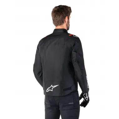 Giacca Da Moto Alpinestars T-SPS V2 Whaterproof Protezioni Cordura Black White ReD Fluo