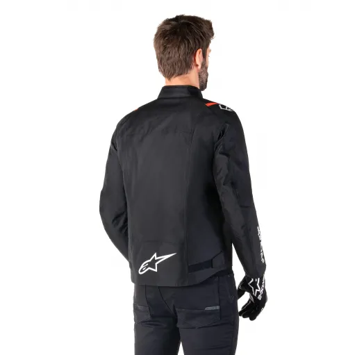 Giacca Da Moto Alpinestars T-SPS V2 Whaterproof Protezioni Cordura Black White ReD Fluo