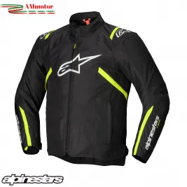 Giacca Da Moto Alpinestars T-SPS V2 Whaterproof Protezioni Cordura Black White Yellow Fluo