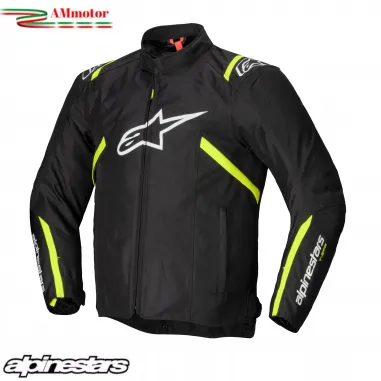 Giacca Da Moto Alpinestars T-SPS V2 Whaterproof Protezioni Cordura Black White Yellow Fluo