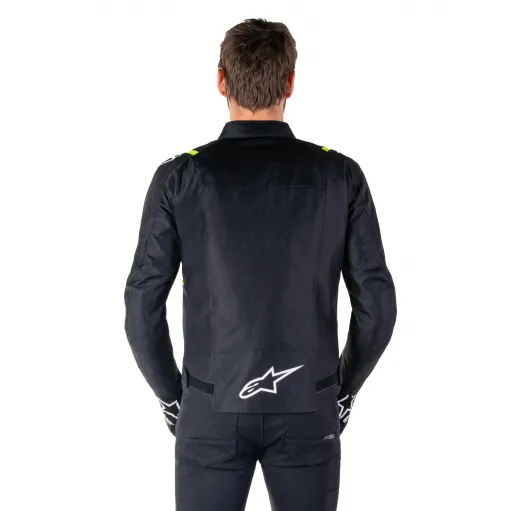 Giacca Da Moto Alpinestars T-SPS V2 Whaterproof Protezioni Cordura Black White Yellow Fluo