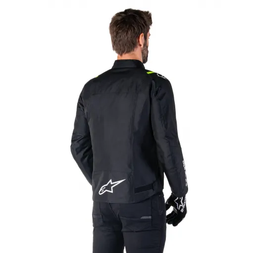 Giacca Da Moto Alpinestars T-SPS V2 Whaterproof Protezioni Cordura Black White Yellow Fluo