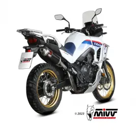 Mivv Honda Transalp 750 Terminale Di Scarico Moto Marmitta Dakar Inox Nero Omologato 2