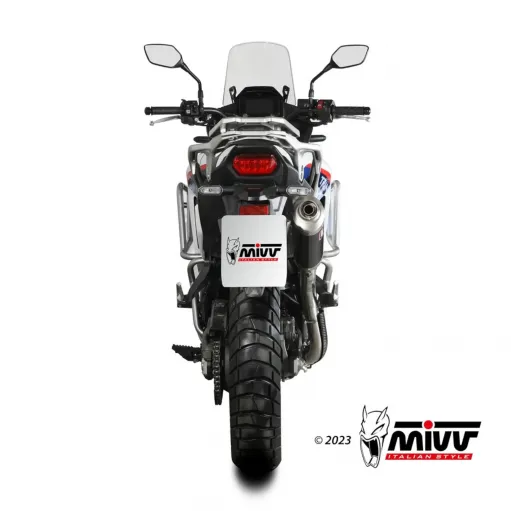 Mivv Honda Transalp 750 Terminale Di Scarico Moto Marmitta Dakar Inox Nero Omologato