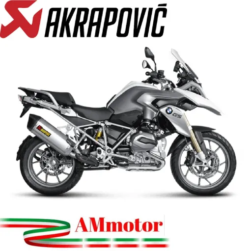 Akrapovic Bmw R 1200 Gs 13 2016 Terminale Di Scarico Slip-On Line Titanio Moto Omologato