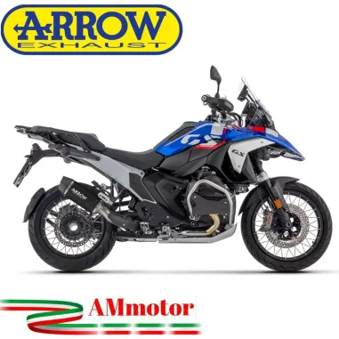 Arrow Bmw R 1300 GS Terminale Di Scarico Moto Marmitta Indy Race Evo Alluminio Dark Fondello Carbonio