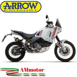 Arrow Ducati Desert X Terminale Di Scarico Moto Marmitta Indy Race Inox Nero Omologato