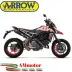Arrow Ducati Hypermotard 950 / 950 SP 22 - 2024 Terminali Di Scarico Moto Marmitte Pro-Race Nichrom Dark