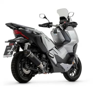 Terminale Di Scarico Arrow Honda ADV 350 Urban Alluminio Dark Scooter Fondello Inox Nero