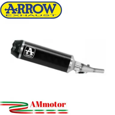 Terminale Di Scarico Arrow Honda ADV 350 Urban Alluminio Dark Scooter Fondello Carbonio