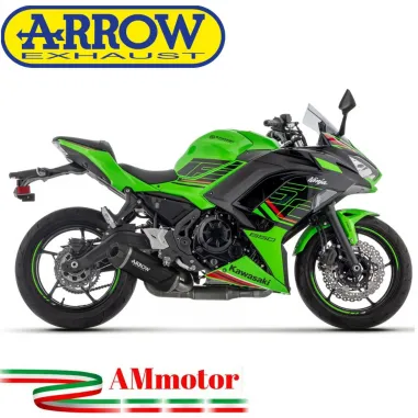 Arrow Kawasaki Ninja 650 2024 Scarico Completo Moto Terminale Indy Race Evo Alluminio Dark Racing