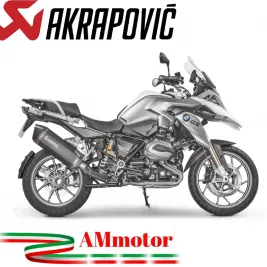 Akrapovic Bmw R 1200 Gs 17 2018 Terminale Di Scarico Slip-On Line Titanio Black Moto Omologato Euro 4