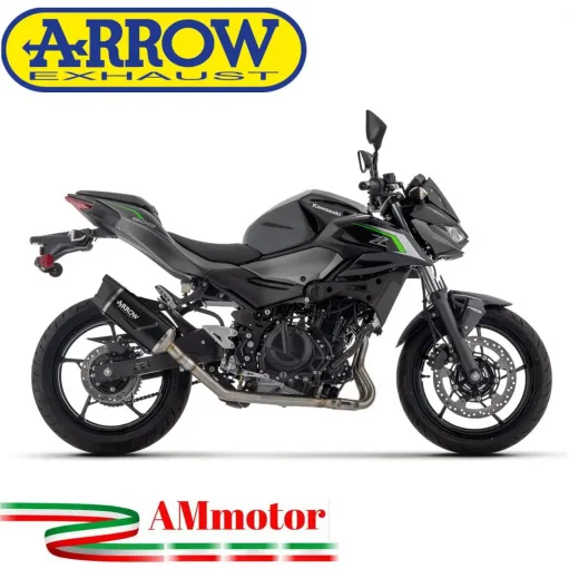 Arrow Kawasaki Z 500 Terminale Di Scarico Moto Marmitta Indy Race Evo Alluminio Dark