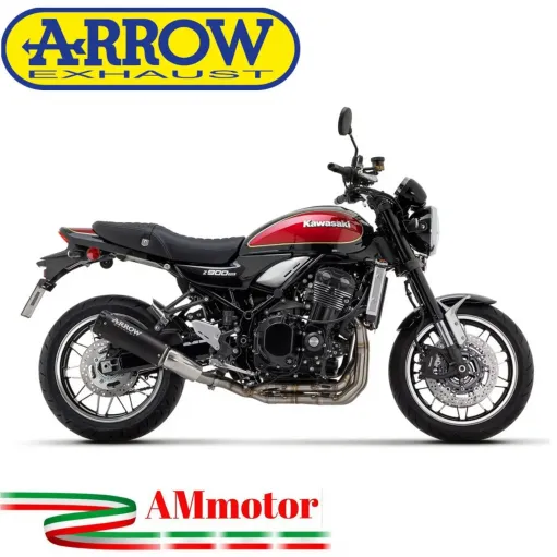 Arrow Kawasaki Z 900 RS 22 - 2024 Terminale Di Scarico Moto Rebel Con Fondello Alluminio Dark