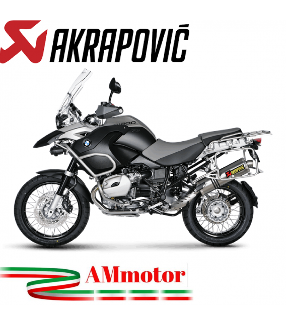 Akrapovic Bmw R 1200 Gs Adventure 04 2009 Terminale Di Scarico Slip-On Line Titanio Moto Omologato
