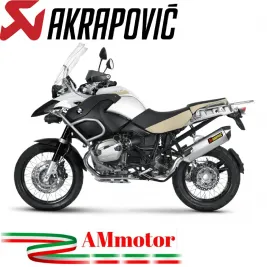 Akrapovic Bmw R 1200 Gs Adventure 10 2013 Terminale Di Scarico Slip-On Line Titanio Moto Omologato