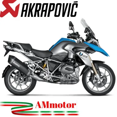 Akrapovic Bmw R 1200 Gs Adventure 14 2016 Terminale Di Scarico Slip-On Line Titanio Black Moto Omologato
