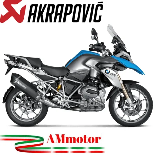 Akrapovic Bmw R 1200 Gs Adventure 14 2016 Terminale Di Scarico Slip-On Line Titanio Black Moto Omologato