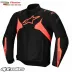 Giacca Alpinestars T-JAWS V4  Whaterproof Black Red Fluo Protezioni Cordura  Da Moto