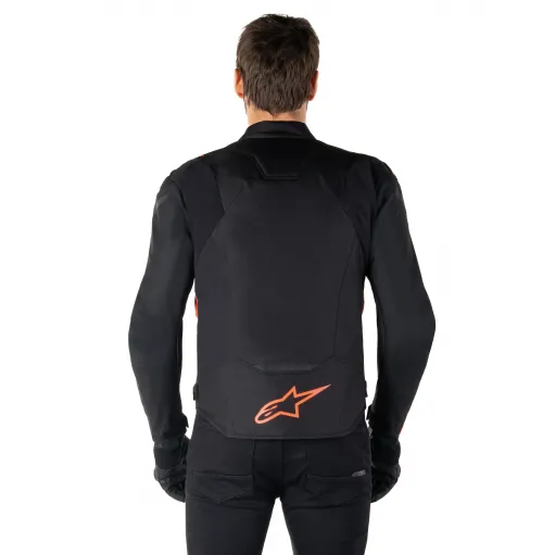 Giacca Alpinestars T-JAWS V4  Whaterproof Black Red Fluo Protezioni Cordura  Da Moto