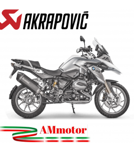 Akrapovic Bmw R 1200 Gs Adventure 17 2018 Terminale Di Scarico Slip-On Line Titanio Black Moto Omologato Euro 4