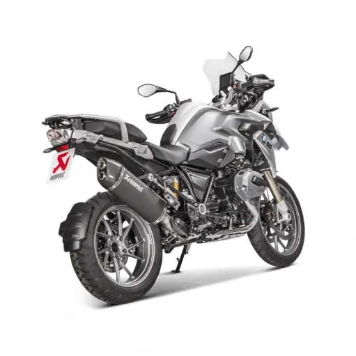 Akrapovic Bmw R 1200 Gs Adventure 13 2018 Terminale Di Scarico Slip-On Line Titanio Black Moto Omologato Euro 4