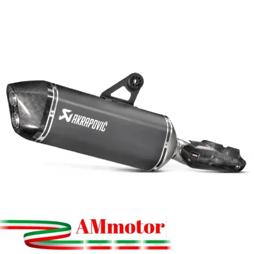 Akrapovic Bmw R 1200 Gs Adventure 13 2018 Terminale Di Scarico Slip-On Line Titanio Black Moto Omologato Euro 4