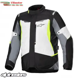 Giacca Alpinestars ST-1 Waterprooof Black Yellow Fluo Protezioni Da Moto Cordura Adventure Touring