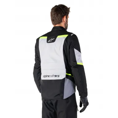 Giacca Alpinestars ST-1 Waterprooof Black Yellow Fluo Protezioni Da Moto Cordura Adventure Touring