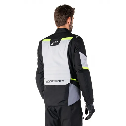 Giacca Alpinestars ST-1 Waterprooof Black Yellow Fluo Protezioni Da Moto Cordura Adventure Touring