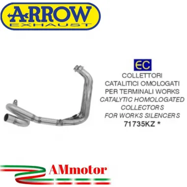 Arrow Yamaha MT-07 21 - 2024 Collettori Di Scarico Moto Catalitici Omologati Per Terminali Works