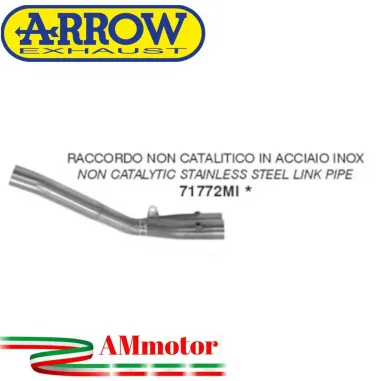 Arrow Yamaha MT-10 22 - 2024 Moto Tubo Elimina Catalizzatore Collettore Non Catalitico Acciaio
