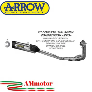 Scarico Completo Arrow Yamaha R6 17 - 2024 Moto Yzf 600 Terminale Competion Evo Titanio