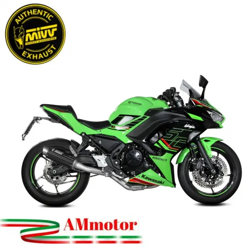 Scarico Mivv Kawasaki Ninja 650 24 - 2025 Moto Terminale GP Pro Carbonio Completo Di Collettori