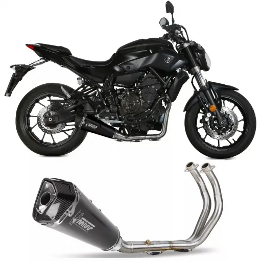 Scarico Completo Mivv Yamaha Mt-07 21 - 2023 Terminale Delta Race Black Moto